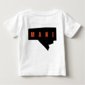 Bold Manitoba Typography Map Shirt ベビーTシャツ (裏面)
