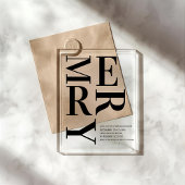 Bold MERRY Christmas Modern  アクリル招待状