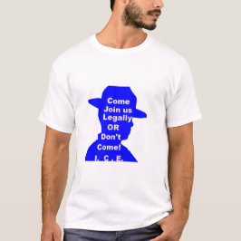 Bold Message Silhouette – 合法的な移民声明 Tシャツ