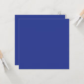 Bold Minimal Wedding Invite in Deep Blue カード (正面/裏面インサイチュ)