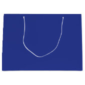 Bold Minimal Wedding Invite in Deep Blue ラージペーパーバッグ (正面)