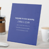 Bold Minimal Wedding Invite in Deep Blue 台座サイン (インサイチュ)