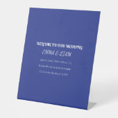 Bold Minimal Wedding Invite in Deep Blue 台座サイン (正面)