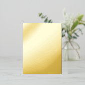 Bold Minimal Wedding Invite in Deep Blue 箔招待状ポストカード (立ち正面)