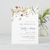 Bold Minimal Wildflower Wedding Invitation 招待状 (スタンド正面)