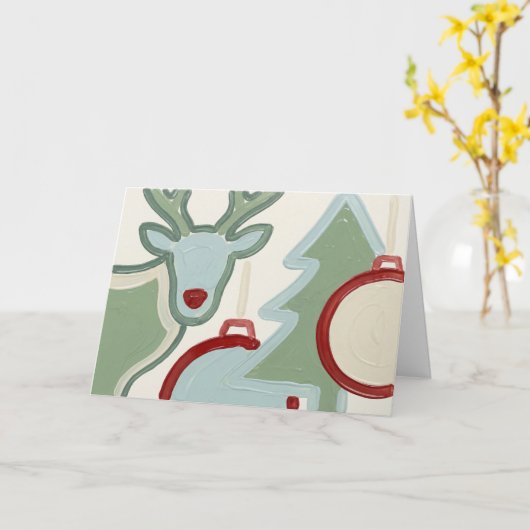Bold Minimalist Christmas Card カード (黄色い花)