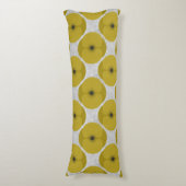 Bold Minimalist Poppy Textured Floral Yellow ボディピロー (正面縦)