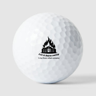 Bold Minimalist Quote Golf Ball–Strength & Renewal ゴルフボール
