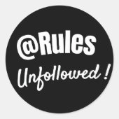 Bold Minimalist Rebellious Quote sticker  ラウンドシール (正面)