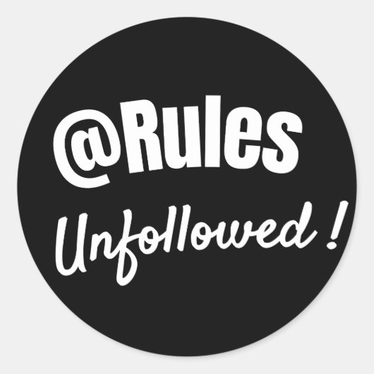 Bold Minimalist Rebellious Quote sticker  ラウンドシール (正面)