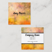 bold modern abstract art color splash スクエア名刺 (正面/裏面)
