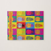 Bold Modern Art Pineapple Pop Art Pattern ジグソーパズル (横)