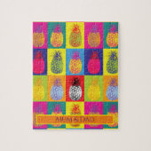 Bold Modern Art Pineapple Pop Art Pattern ジグソーパズル (縦)