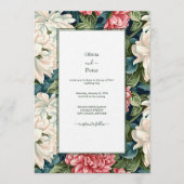 Bold Modern Floral Wedding Invitation 招待状 (正面)