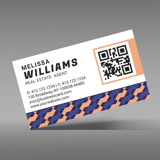 Bold Modern Geometric Interlocking Pattern  名刺