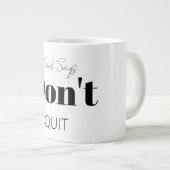 Bold Modern God Says Don't Quit Faith Slogan ジャンボコーヒーマグカップ (正面右)