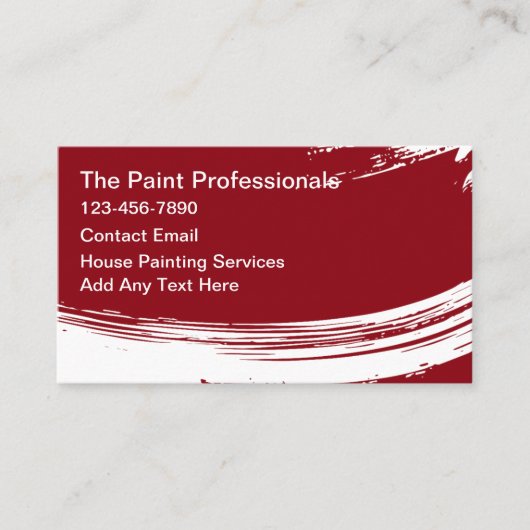 Bold Modern House Painter Business Cards Design 名刺 (正面)