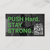 Bold Modern Personal Trainer Fitness Coach Photo 名刺 (正面)