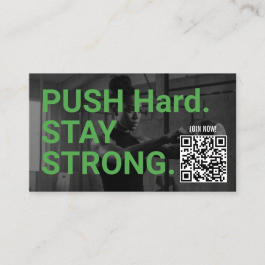 Bold Modern Personal Trainer Fitness Coach Photo 名刺 (正面)