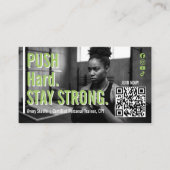 Bold Modern Personal Trainer Fitness Coach Photo 名刺 (正面)