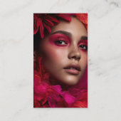 Bold Modern Pink Makeup Artist 2 Photos Qr Code 名刺 (裏面)