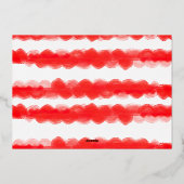 bold modern retro red festive frame 箔シーズンカード (裏面)