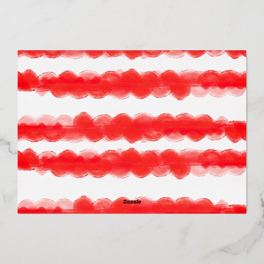 bold modern retro red festive frame 箔シーズンカード (裏面)