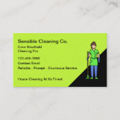 Bold Modern Simple House Cleaning Modern Simple 名刺 (正面)