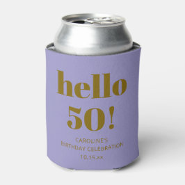 Bold Modern Simple Soft Purple 50th Birthday Party 缶クーラー