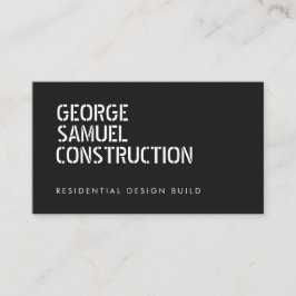 Bold Molded Construction Business QR Code Black 名刺