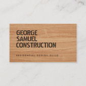 Bold Molded Construction Business QR Code Wooden 名刺 (正面)