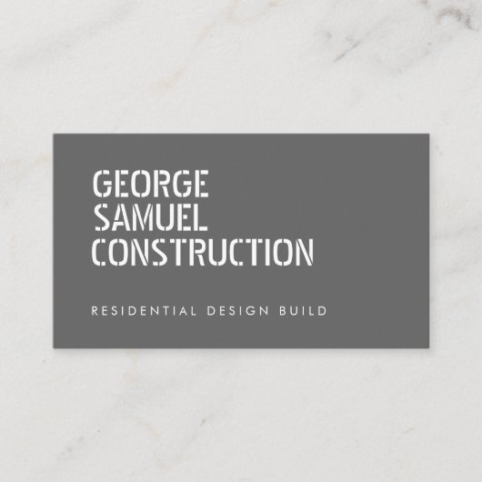 Bold Molded Real Estate Business QR Code Light Ash 名刺 (正面)