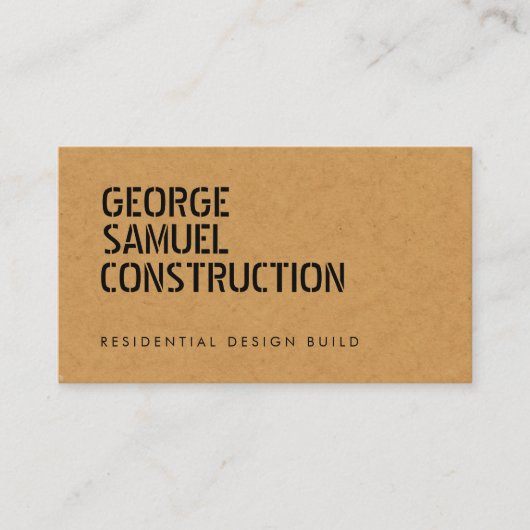 Bold Molded Realtor Business QR Code Light Tan 名刺 (正面)