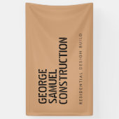 Bold Molded Wood Color Construction Business  横断幕 (縦)