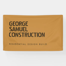 Bold Molded Wood Color Construction Business 横断幕