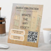 Bold Molded Wooden Texture Construction Business 台座サイン (インサイチュ)