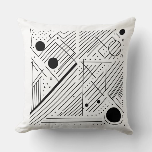 Bold Monochrome Geometry クッション (正面)
