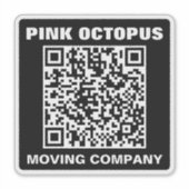 Bold Monochrome QR Code Waterproof Car シール (正面)