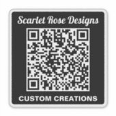 Bold Monochrome QR Code Waterproof Car シール (正面)