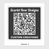 Bold Monochrome QR Code Waterproof Car シール (シート)