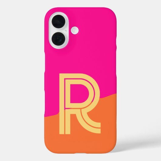 Bold Monogram Hot Pink Orange Case-Mate iPhoneケース (裏面)