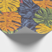 Bold Monstera Leaves Tropical Wrapping Paper ラッピングペーパー (角)