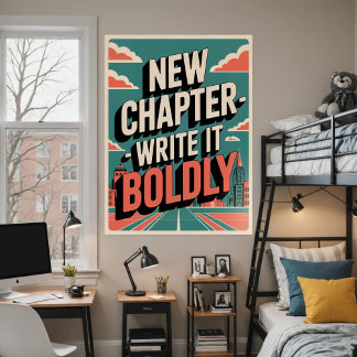 Bold Motivational New Chapter Modern Cityscape ポスター