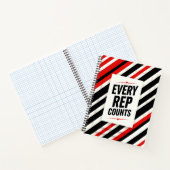 Bold Motivational Poster – “EVERY REP COUNTS” ノートブック (内部)
