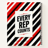 Bold Motivational Poster – “EVERY REP COUNTS” ノートブック (裏面)