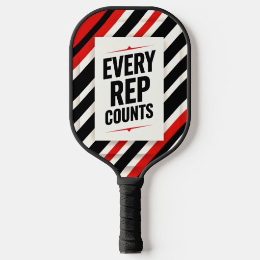 Bold Motivational Poster – “EVERY REP COUNTS” ピックルボールラケット (正面)