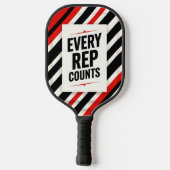 Bold Motivational Poster – “EVERY REP COUNTS” ピックルボールラケット (裏面)