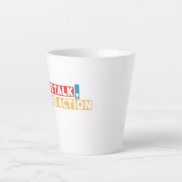 Bold Motivational Quote – Less Talk, More Action カフェラテマグ