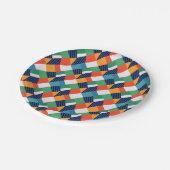 Bold Multicolour Geometric Abstract ペーパープレート (アングル)