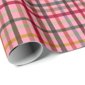 Bold Multicolour Tartan Plaid Vibrant Check ラッピングペーパー (ロールコーナー)
